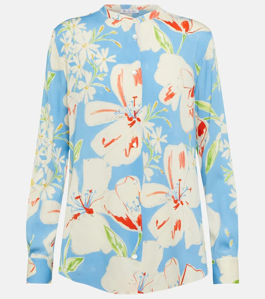 商品Loro Piana|Malda花卉真丝混纺衬衫,价格¥14140,第1张图片