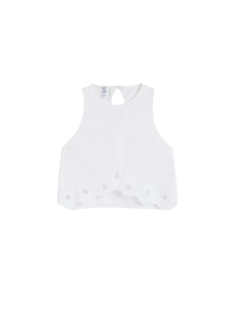 Up And Under Eyelet Crop Top商品第1张图片规格展示