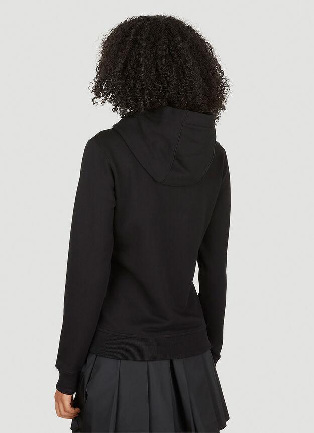 Logo Patch Hooded Sweatshirt in Black商品第4张图片规格展示