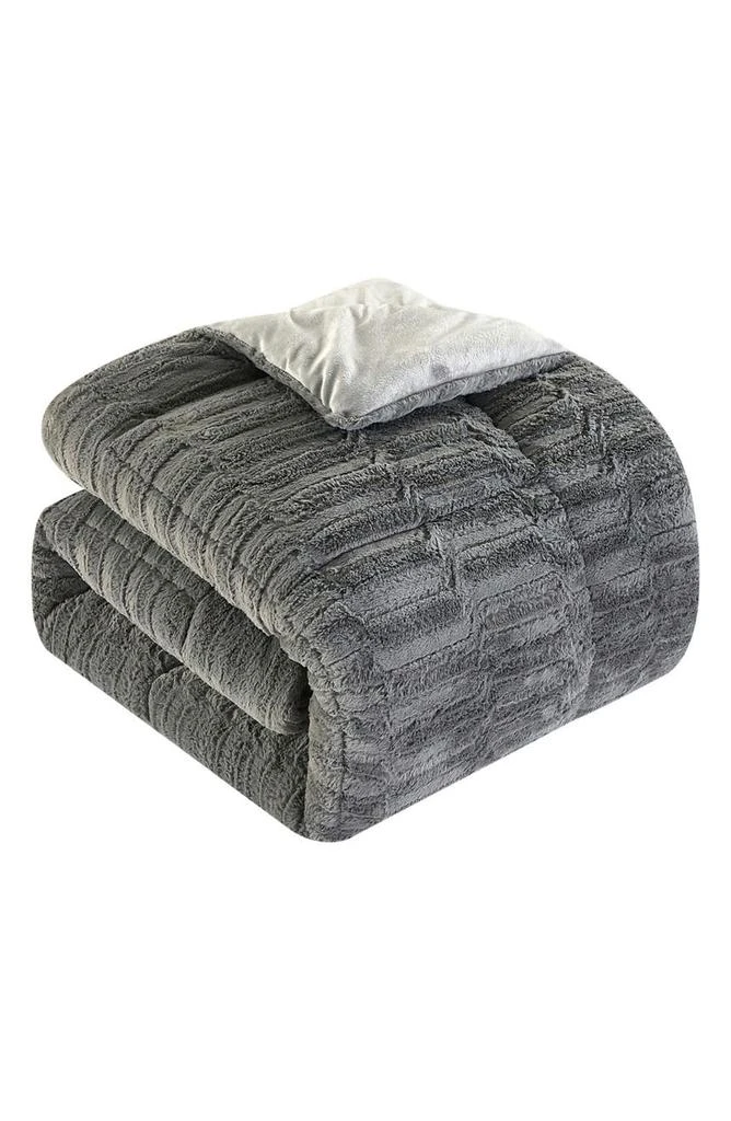 商品CHIC|Pales Faux Rabbit Fur Comforter Set,价格¥889,第3张图片详细描述