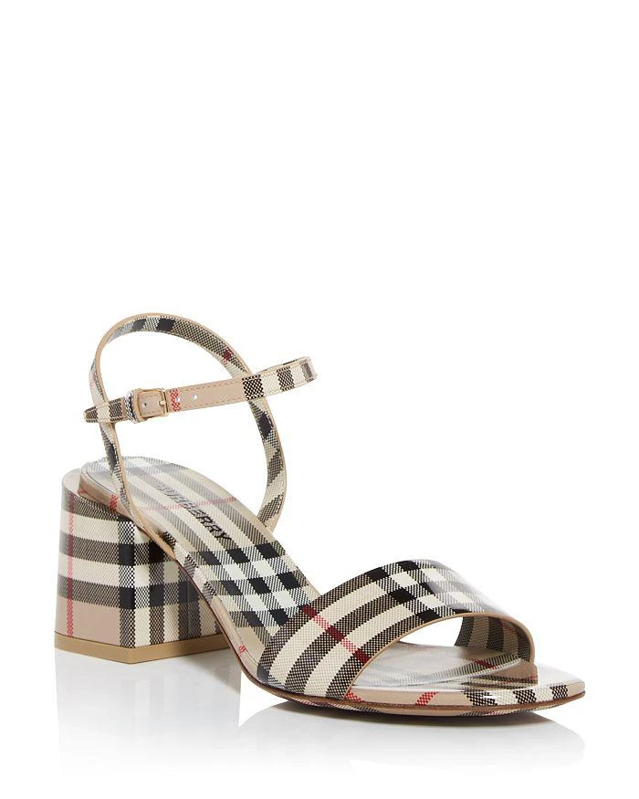 商品Burberry|Women's Cornwall Vintage Check Block Heel Sandals,价格¥4000,第1张图片