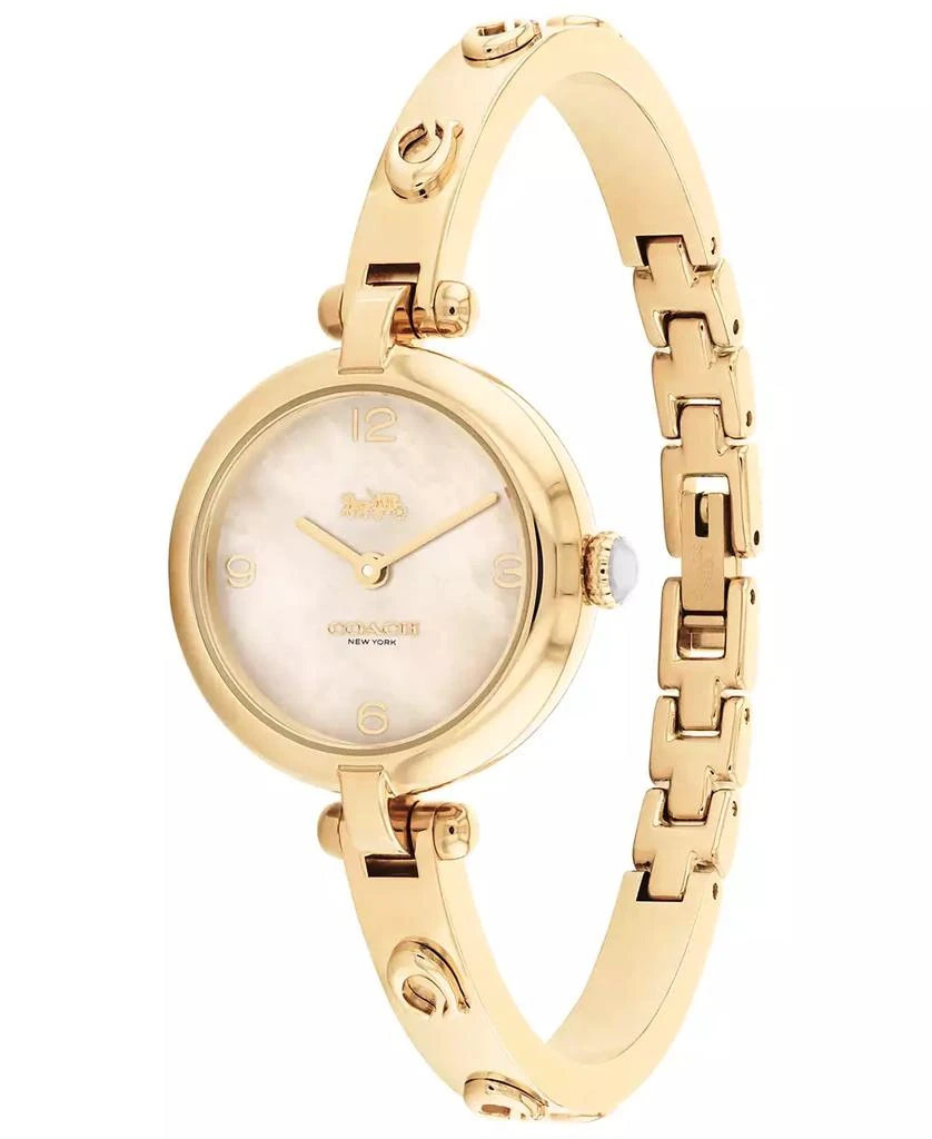 商品Coach|Women's Cary Gold-tone Bangle Bracelet Watch,价格¥1441,第3张图片详细描述