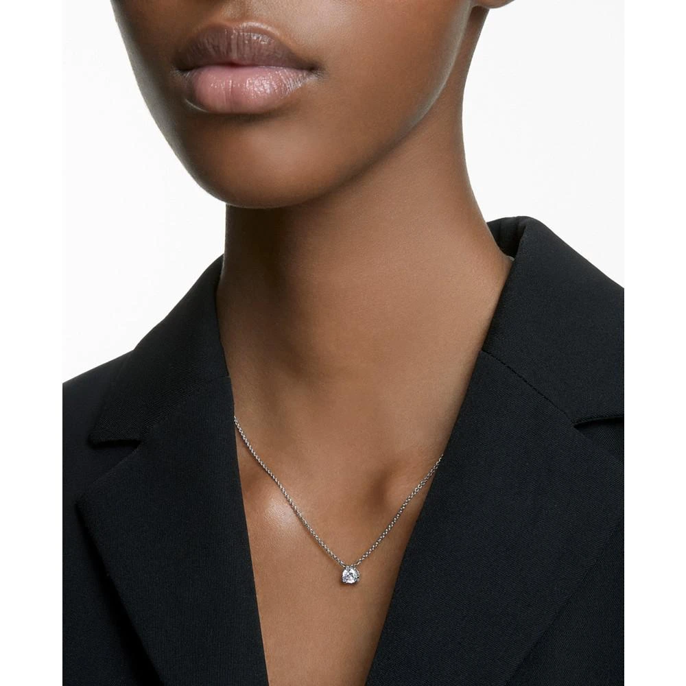 商品Swarovski|Rhodium-Plated Trilliant-Crystal Pendant Necklace, 14-7/8" + 2" extender,价格¥598,第4张图片详细描述