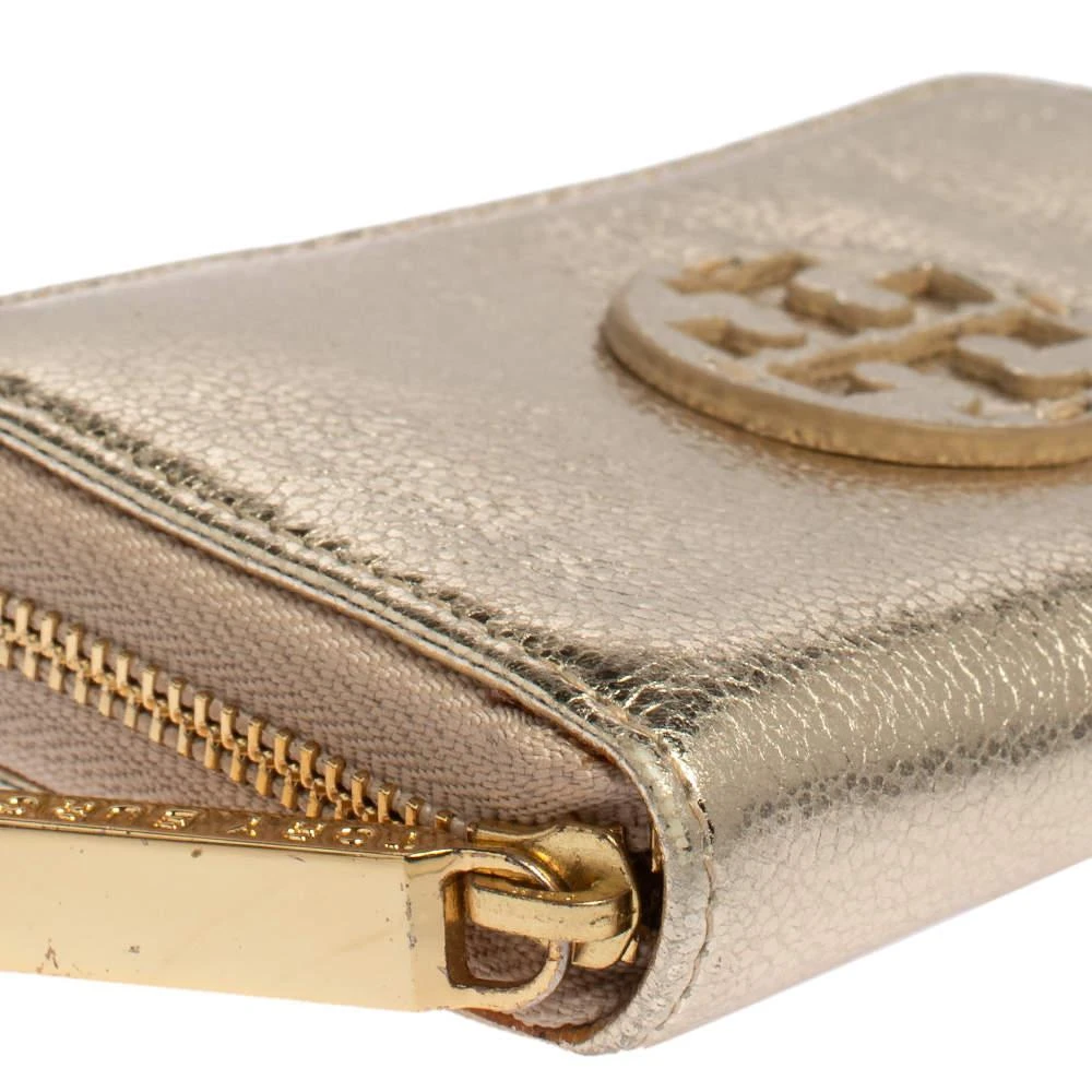 Tory Burch Gold Leather Zip Around Coin Purse 商品