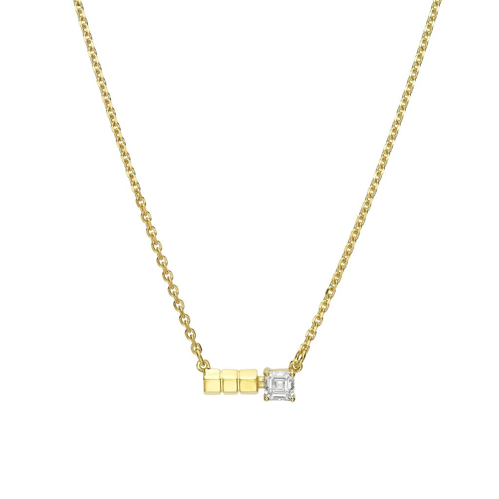 商品AME|Âme Totem 18K Yellow Gold, Lab-Grown Diamond 0.28ct. tw. Mini Bar Necklace,价格¥6165,第1张图片