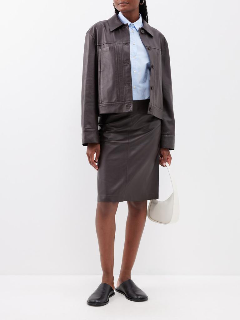 商品Studio Nicholson|Tumba leather pencil skirt,价格¥7836,第2张图片详细描述