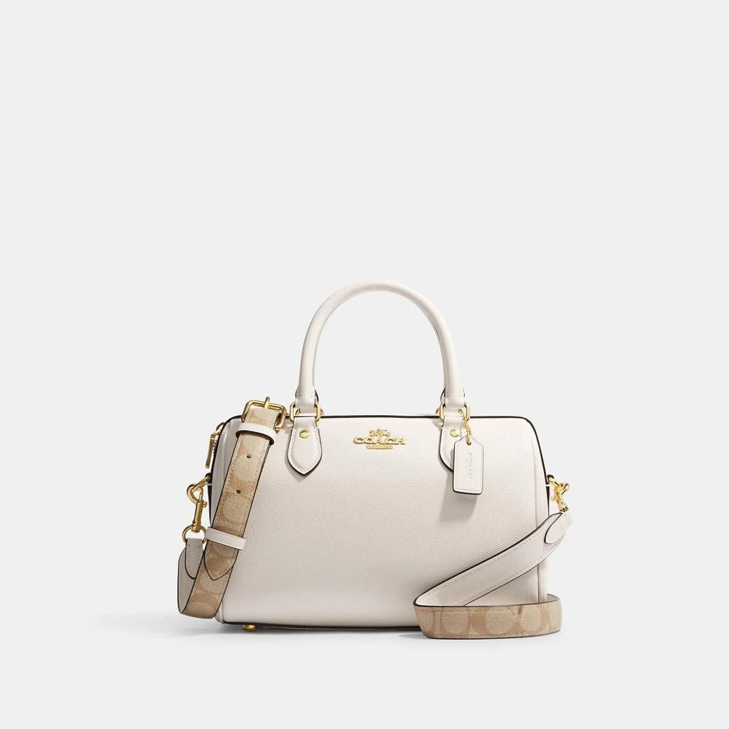 商品Coach|Coach Outlet Rowan Satchel With Signature Canvas Detail,价格¥1400,第1张图片