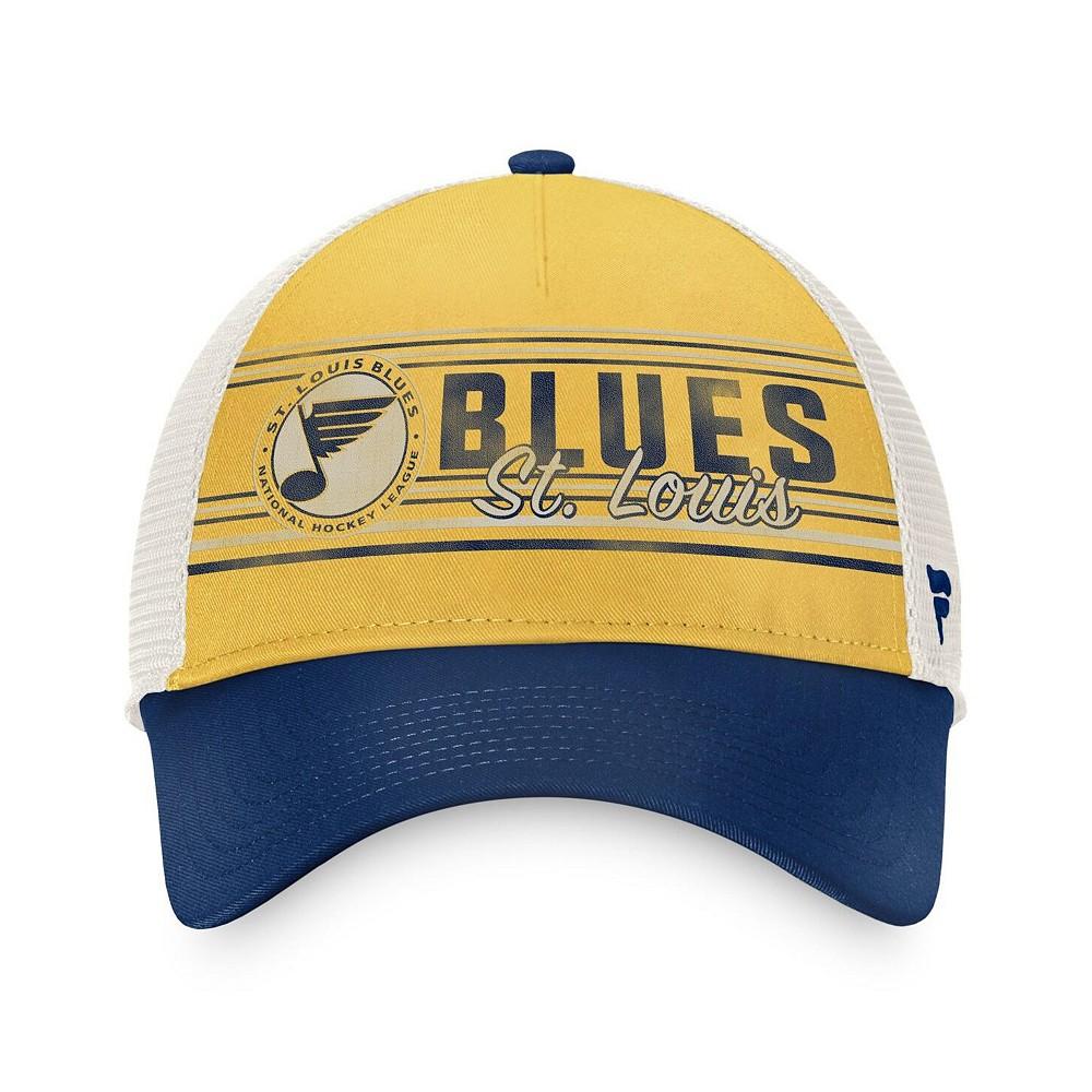 Men's Branded Gold and Royal St. Louis Blues True Classic Retro Trucker Snapback Hat商品第4张图片规格展示