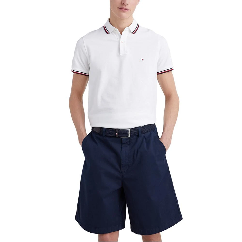 商品Tommy Hilfiger|Men's Tipped Slim Fit Short Sleeve Polo Shirt,价格¥352,第5张图片详细描述