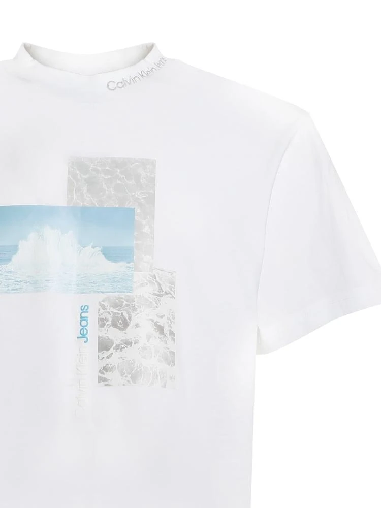 商品Calvin Klein|Calvin Klein T-shirt With Ck Print,价格¥548,第2张图片详细描述