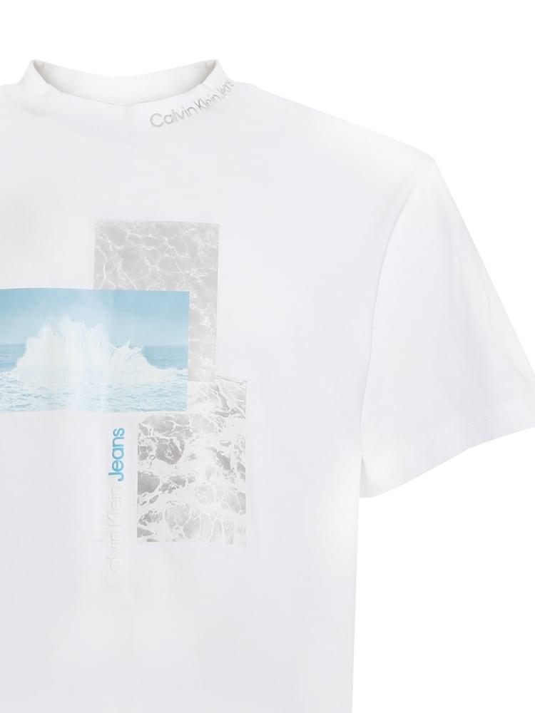 商品Calvin Klein|Calvin Klein T-shirt With Ck Print,价格¥577,第4张图片详细描述