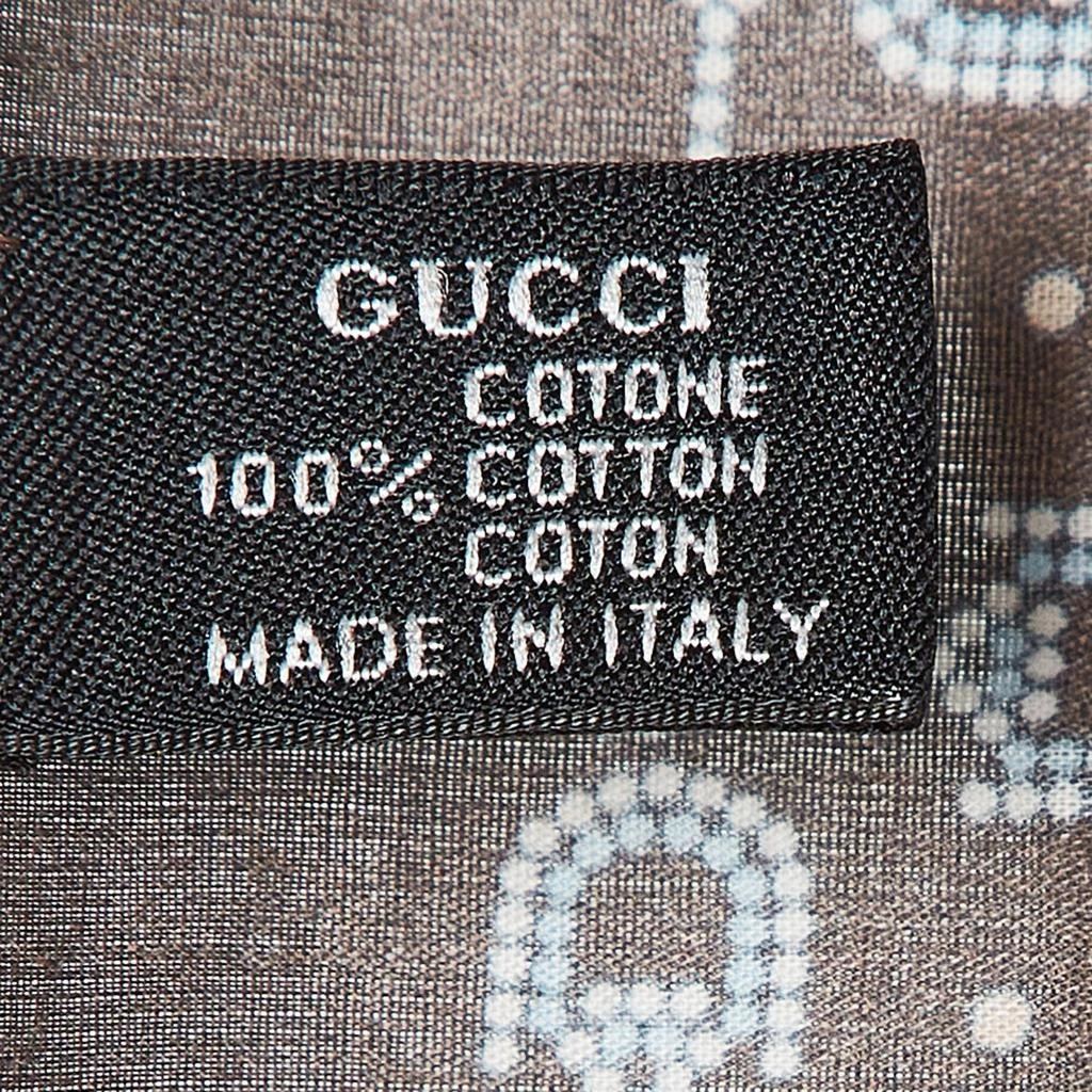商品[二手商品] Gucci|Gucci Brown Printed Cotton Handkerchief ,价格¥950,第4张图片详细描述