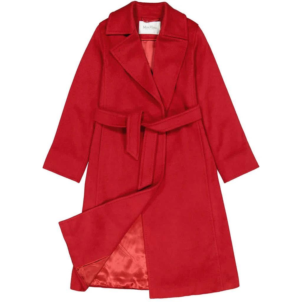 商品Max Mara|Max Mara Red Manuela Camel Hair Belted Coat, Brand Size 34,价格¥12161,第2张图片详细描述