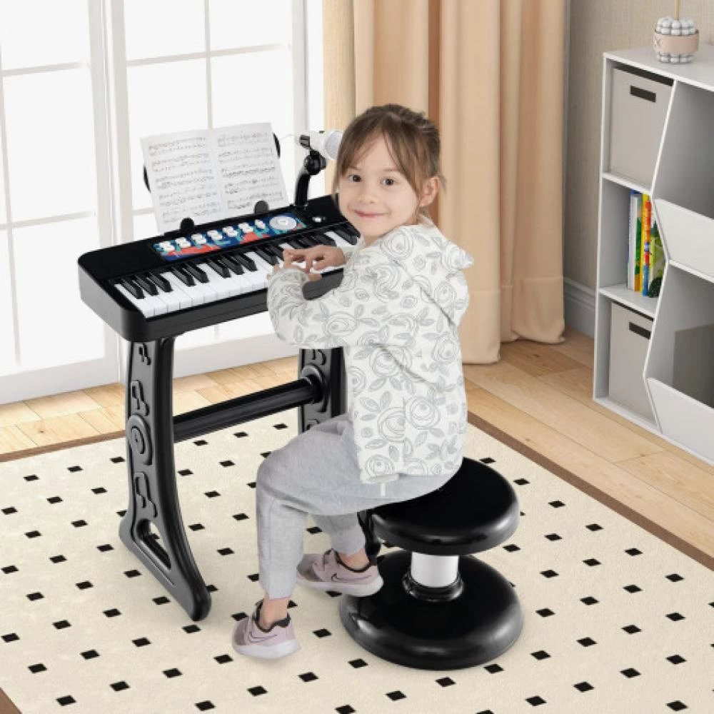 Kids Piano Keyboard 37-Key Kids Toy Keyboard Piano with Microphone for 3+ Kids-Blue 商品