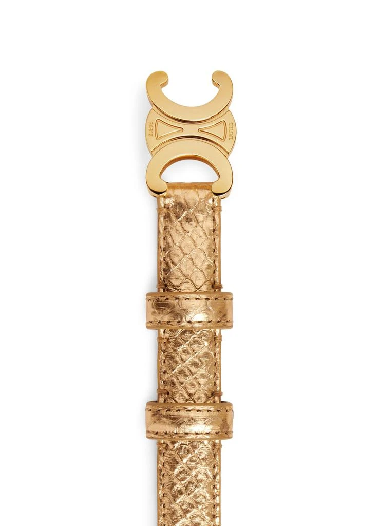 商品Celine|Triomphe小号层压蛇皮革腰带,价格¥6125,第3张图片详细描述