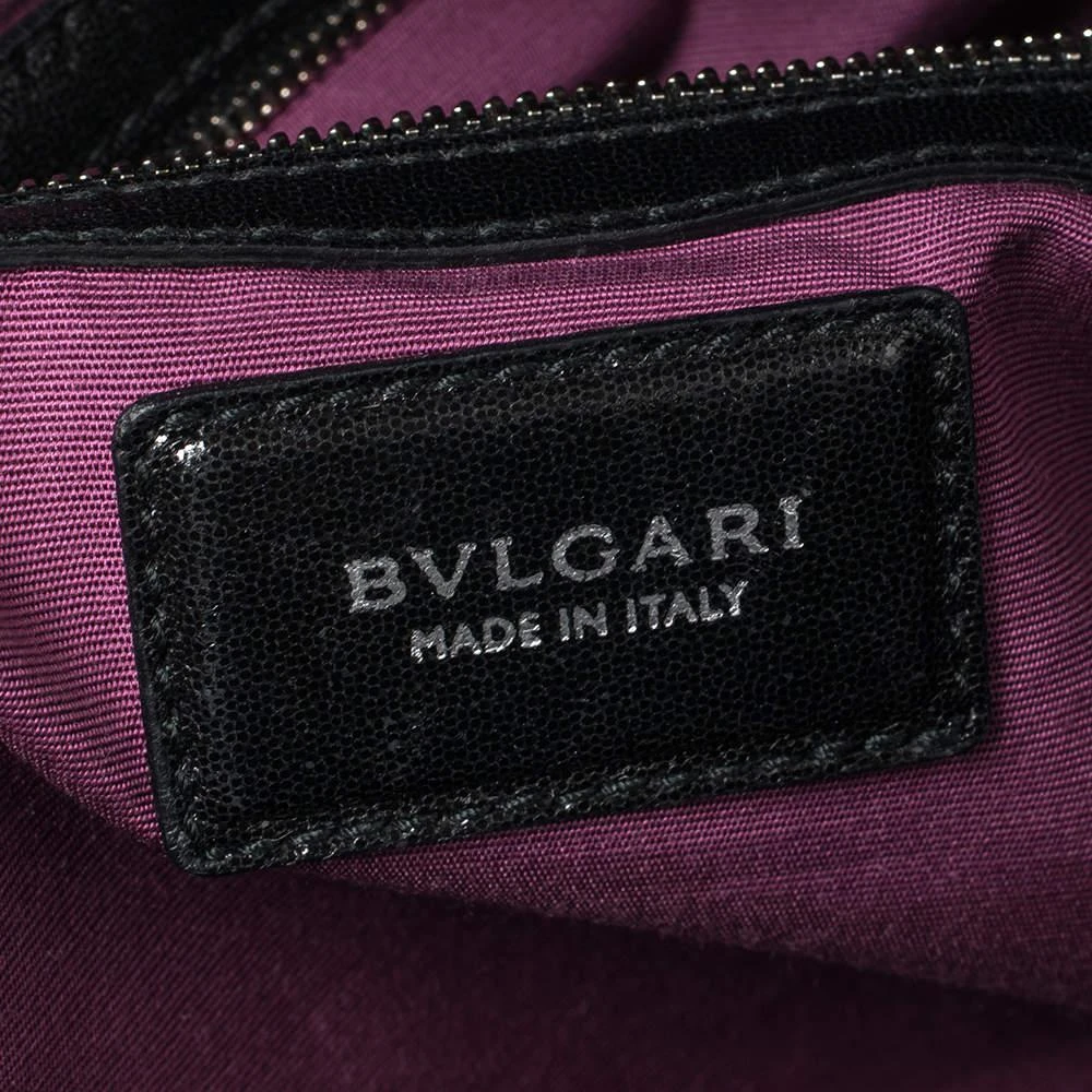 Bvlgari Black Leather and Patent Leather Serpenti Scaglie Tote 商品