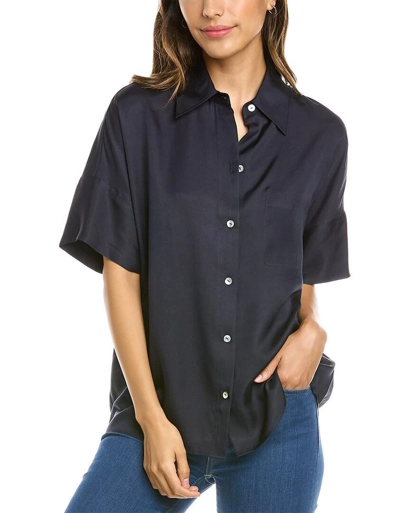 商品Vince|Vince Utility Silk-Blend Shirt,价格¥949,第1张图片