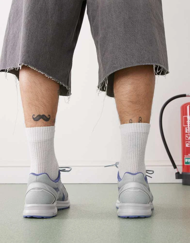 商品Asics|Asics Jog 100 s trainers in piedmont grey and pure silver,价格¥778,第4张图片详细描述