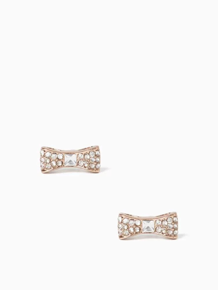 商品Kate Spade|Ready Set Bow Pave Bow Studs,价格¥146,第1张图片