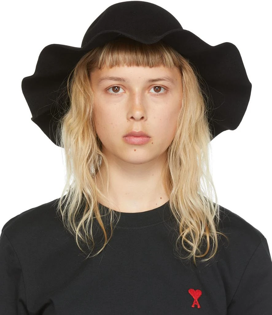 商品AMI|Black Borsalino Edition Felted Hare Fur Hat,价格¥1350,第1张图片