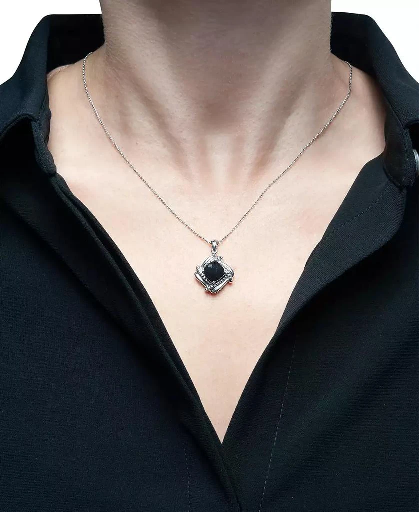 商品Macy's|Onyx Box Set (Pendant, Earrings & Ring) in Sterling Silver,价格¥842,第2张图片详细描述