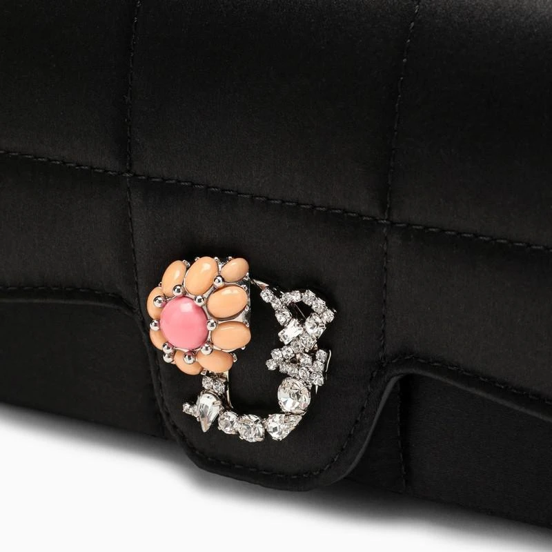 Black quilted fabric clutch 商品