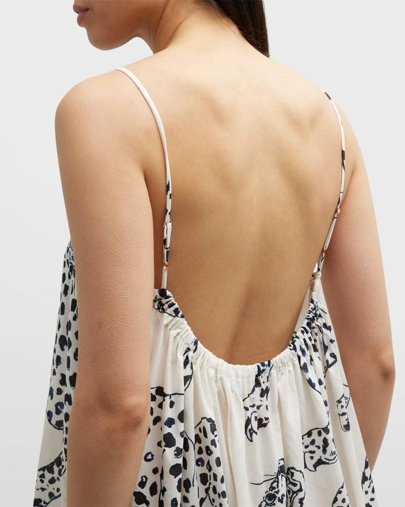 商品Desmond & Dempsey|Jaguar-Print Square-Neck Nightie,价格¥1516,第5张图片详细描述