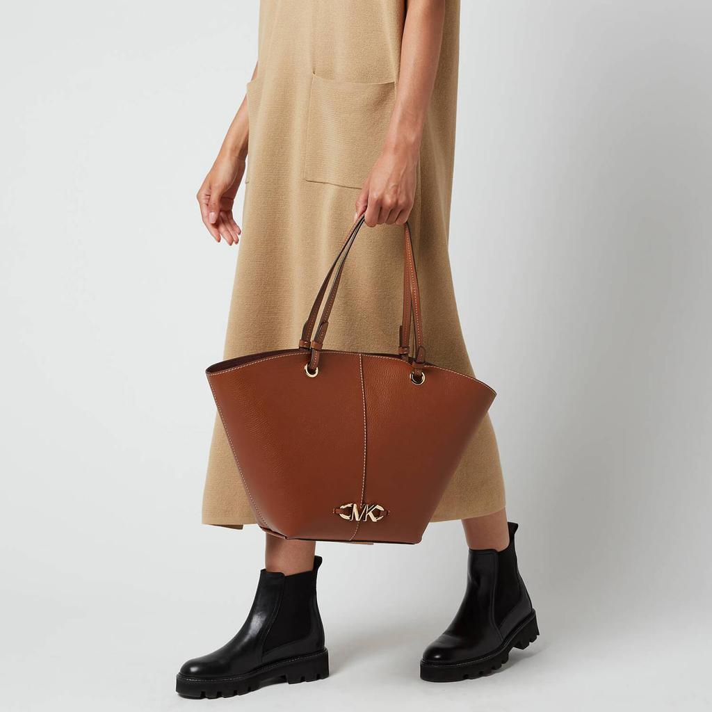 商品Michael Kors|MICHAEL Michael Kors Women's Izzy Fan Tote Bag - Luggage,价格¥1406,第4张图片详细描述