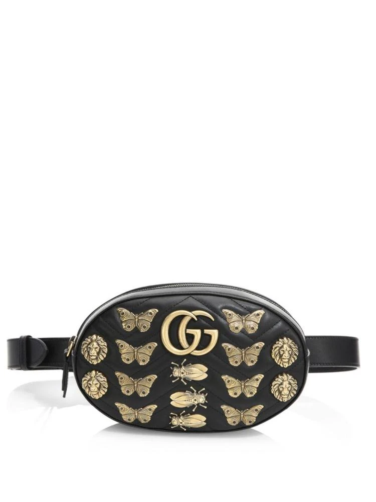 商品Gucci|Metal Mix GG Marmont Medium Leather Belt Bag,价格¥14164,第1张图片