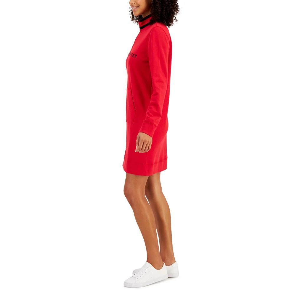 商品Tommy Hilfiger|Women's Logo Funnel-Neck Sweatshirt Dress,价格¥602,第3张图片详细描述