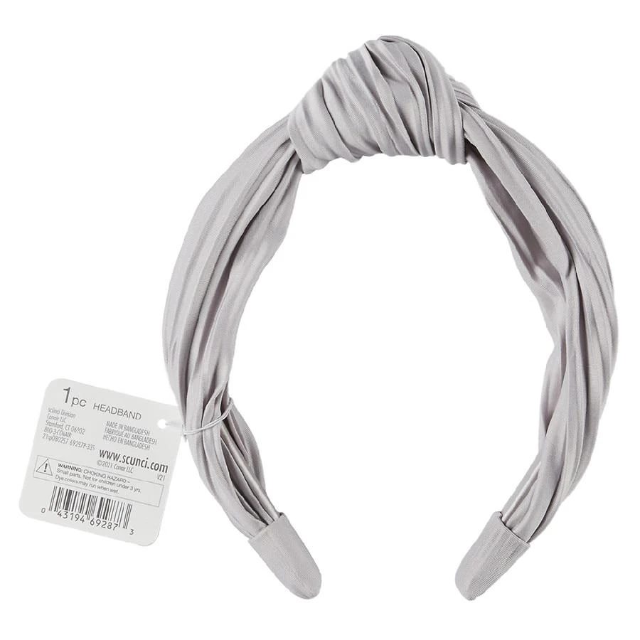 商品Scunci x Ali Manno|Pleated Fashion Headband with Center Knot in Neutral,价格¥17,第2张图片详细描述