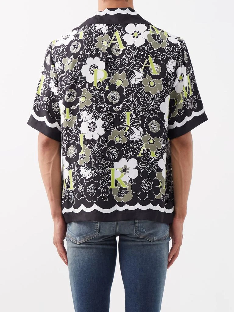 商品AMIRI|Floral-logo silk short-sleeved shirt,价格¥5520,第5张图片详细描述