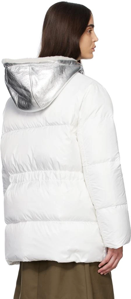 商品Yves Salomon|White Quilted Down Jacket,价格¥3950,第3张图片详细描述