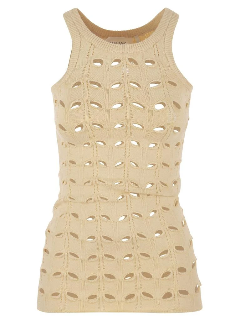 商品Max Mara|Sportmax Astice Perforated Sleeveless Top,价格¥1287,第1张图片