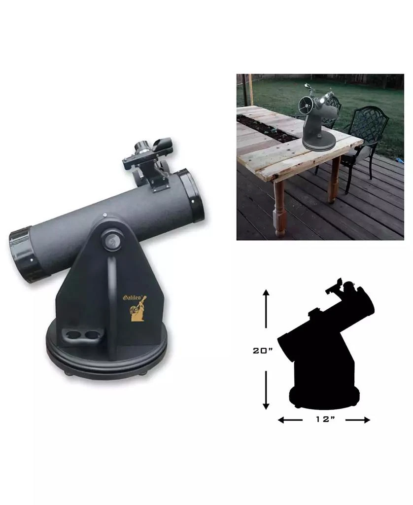 商品Galileo|500mm x 80mm Table Top Dobsonian Telescope Kit with Smartphone Adapter,价格¥3207,第4张图片详细描述