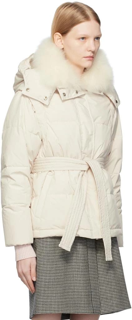 商品Yves Salomon|White Belted Down Jacket,价格¥7285,第2张图片详细描述