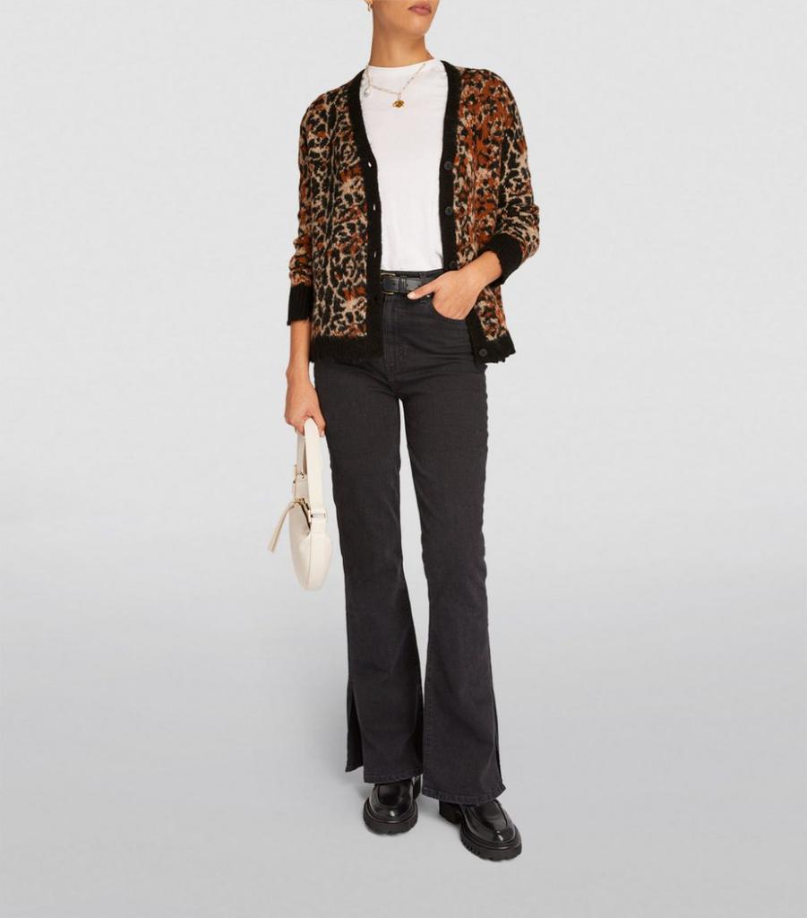 Distressed Leopard-Print Cardigan商品第2张图片规格展示