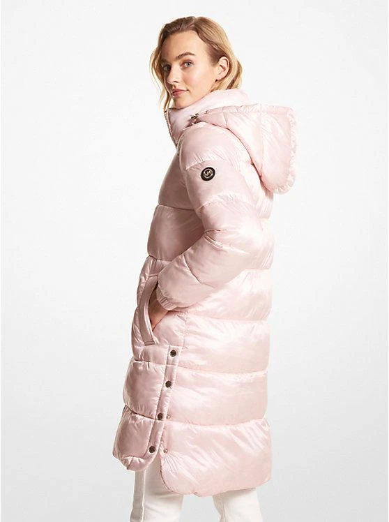 商品Michael Kors|Metallic Satin Ciré Quilted Puffer Coat,价格¥1964,第2张图片详细描述