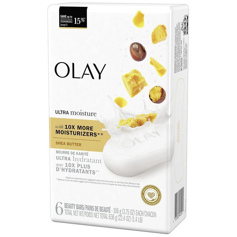 商品Olay|Ultra Moisture Bar Soap Shea Butter, 6 bars, 4 oz each,价格¥69,第2张图片详细描述