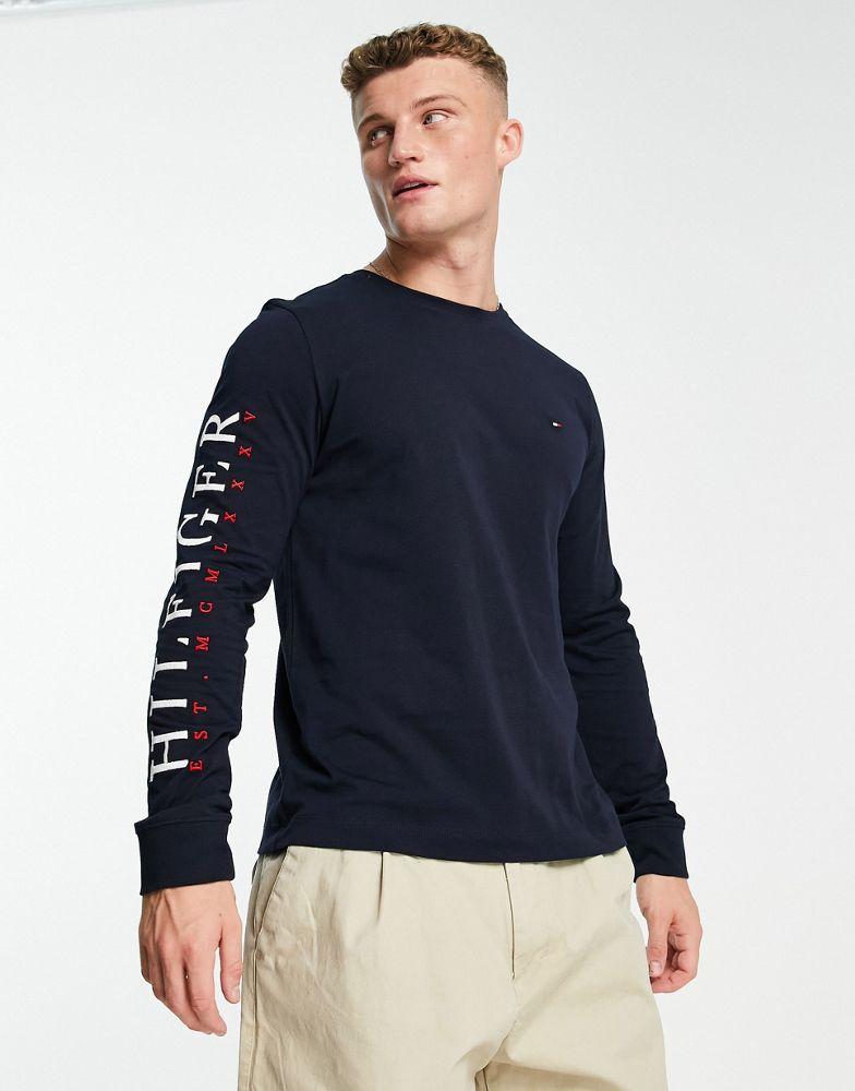 Tommy Hilfiger long sleeve t-shirt in navy商品第2张图片规格展示