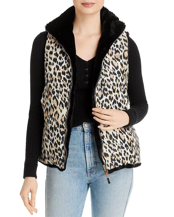 商品Echo Design|Reversible Leopard Print and Faux Fur Puffer Vest,价格¥621,第1张图片