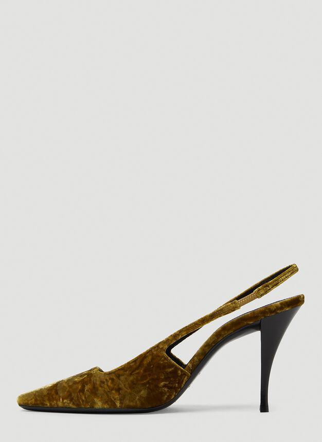 商品Yves Saint Laurent|Tom High Heels in Yellow,价格¥5890,第5张图片详细描述