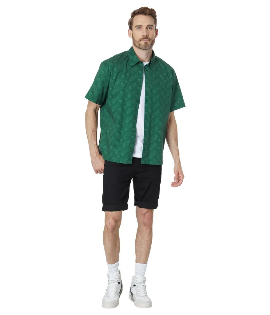 商品Lacoste|Short Sleeve Relaxed Fit Button-Down Shirt,价格¥417,第4张图片详细描述