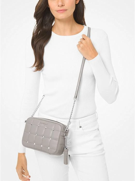 商品Michael Kors|Jet Set Medium Studded Quilted Leather Camera Bag,价格¥1331,第3张图片详细描述