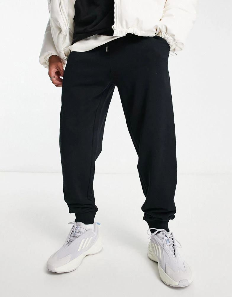 商品ASOS|ASOS DESIGN tapered joggers in black - BLACK,价格¥192,第4张图片详细描述