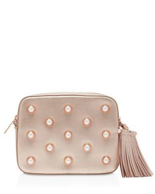 商品Ted Baker London|Alessia 人造珍珠真皮相机包,价格¥763,第1张图片