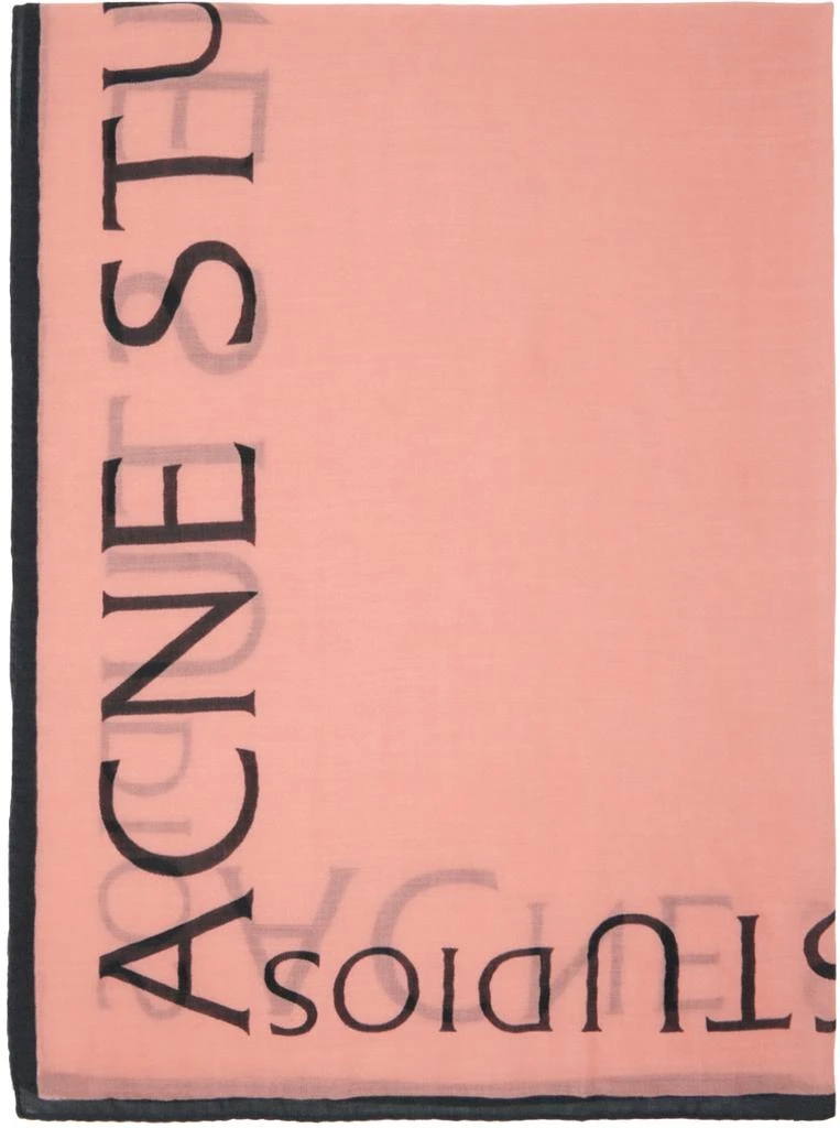 商品Acne Studios|Pink Logo Wool Scarf,价格¥1126,第1张图片