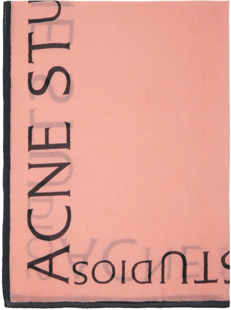 商品Acne Studios|Pink Logo Wool Scarf,价格¥827,第1张图片