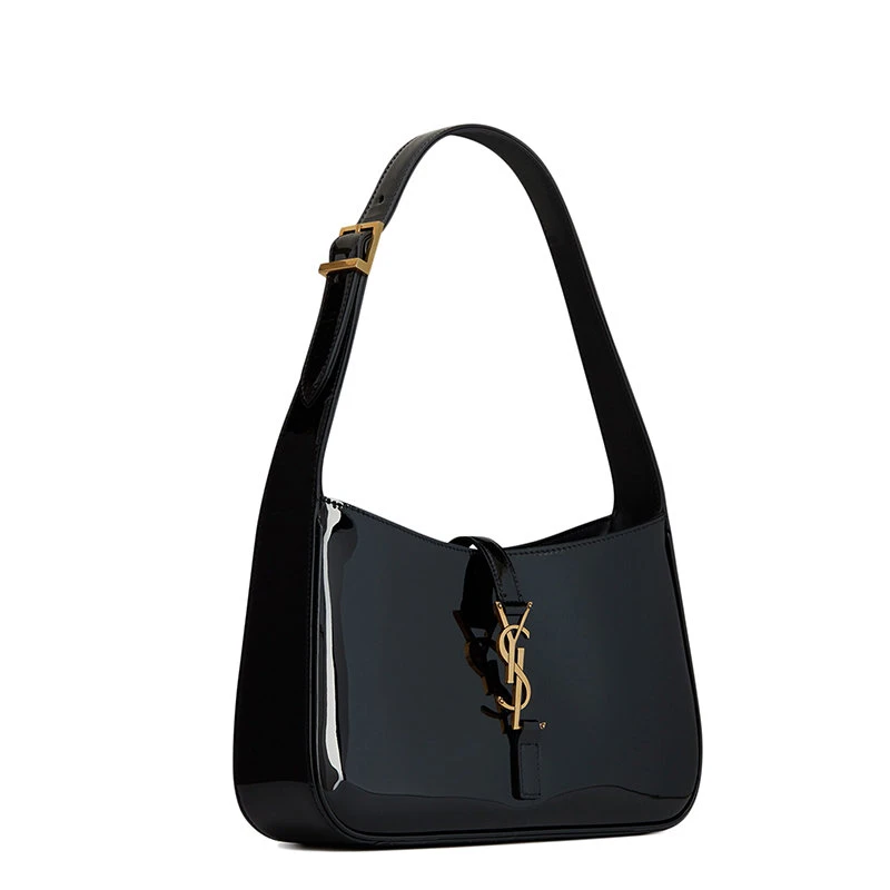 商品Yves Saint Laurent|【预售3-7天】SAINT LAURENT PARIS/圣罗兰 YSL LE 5 À 7系列 女士黑色漆皮牛皮革金扣手提单肩腋下包6572280UF0W1000,价格¥15274,第5张图片详细描述