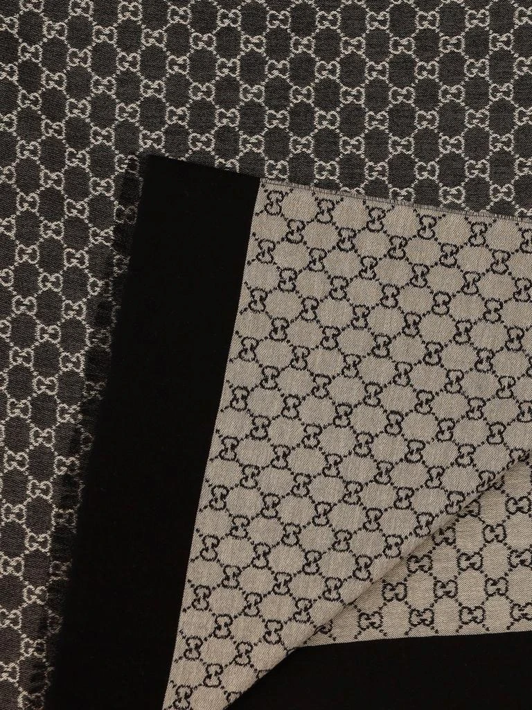 商品Gucci|Gucci GG Jacquard Frayed-Edge Scarf,价格¥2158,第2张图片详细描述